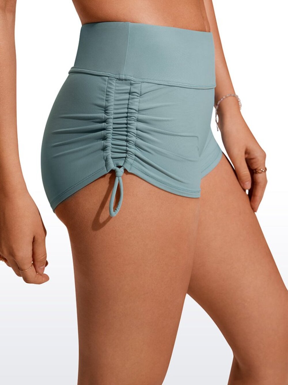 Sunshine Ruched Side High Rise Swim Shorts - Picture 3 of 5